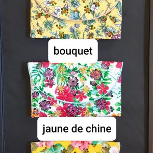 Pochette en tissu Liberty - bouton pression