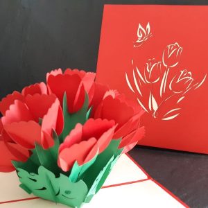 Carte pop-up Tulipes