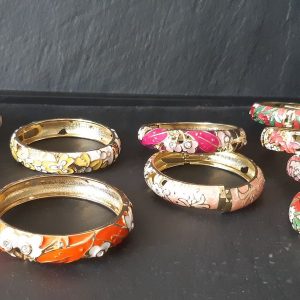 Bracelet cloisonné Fleuri