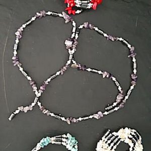 Bracelet en métal et hématite
