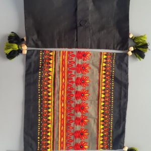 Housse de coussin coton brodé