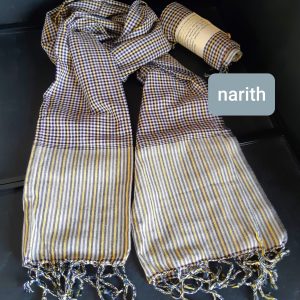 Foulards coton carreaux et rayé du Cambodge ou Krama