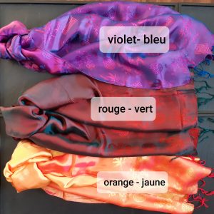 Foulard de soie Hà Dong, "deux peaux"