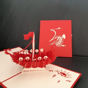 Carte pop up Bateau Drakkar