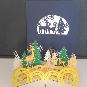 Carte Noel Rennes et Sapins