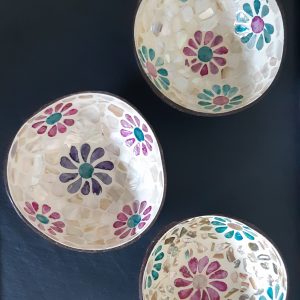Bol coco nacré Fleur centrale