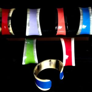 Bracelet Corne de buffle laquée bicolore Khê anh