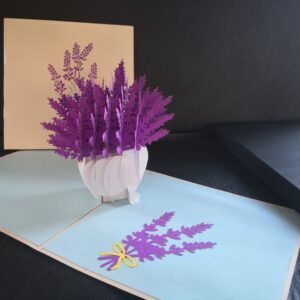 Carte pop up 3 D Lavande