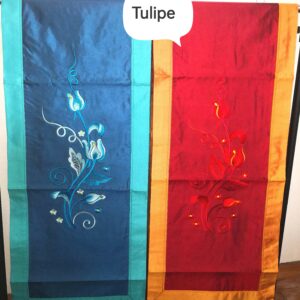 Chemin de table ou de lit Tulipe