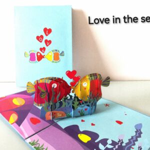 Carte pop up 3D Love in the sea