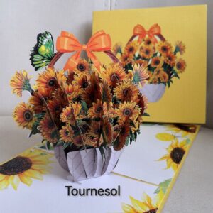 Carte pop up 3D Sunflower