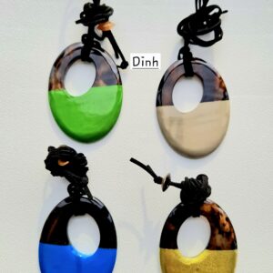 Pendentif Corne de Buffle Laquée Dinh